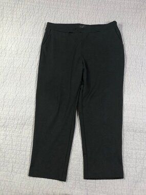 4/$15 LC by Laura Cruz Pants Women XL Black Straight Leg Stretch Comfort Office